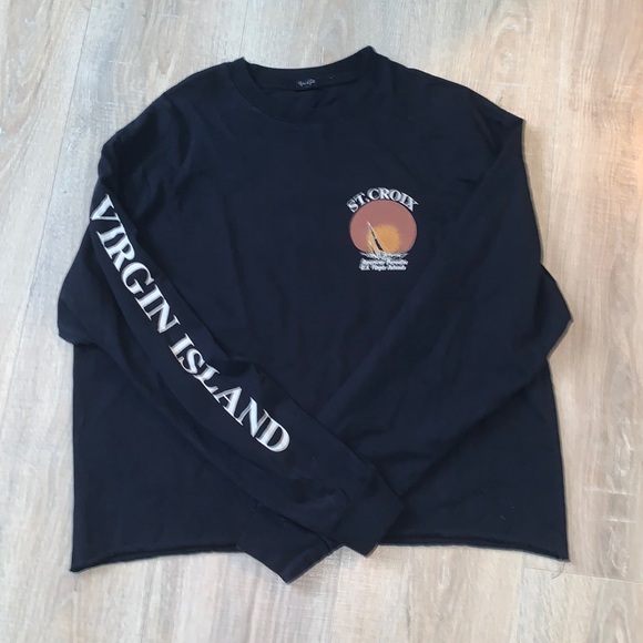 Brandy Melville Tops - Small John Galt Cropped Long Sleeve